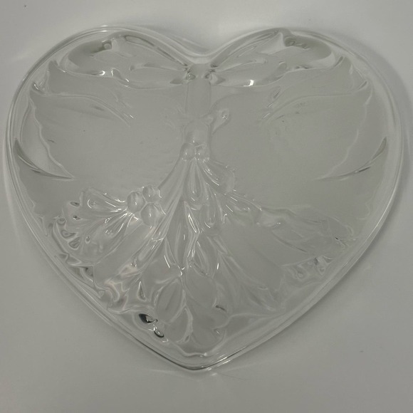 GORHAM CRYSTAL, Holiday Traditions Collection, Heart Dish Cardinal Holiday - Picture 7 of 16